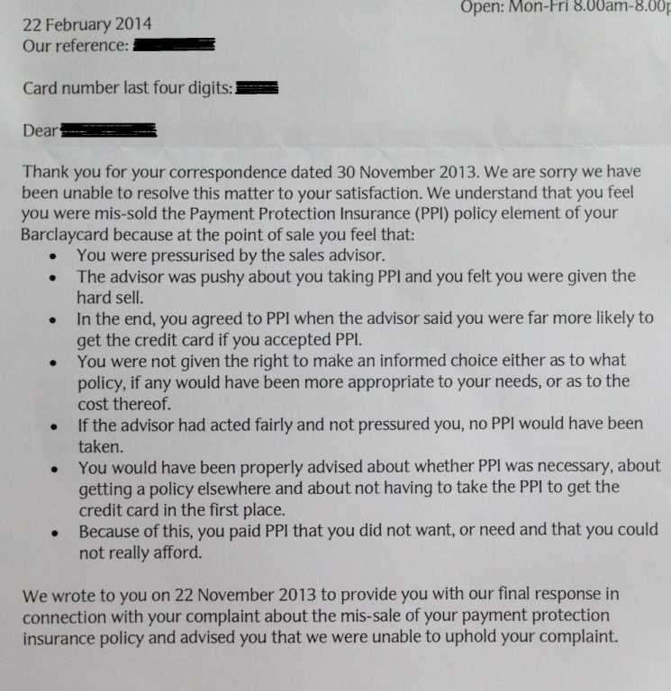 Barclaycard Ppi Claim >> Ppi Claim Old Barclaycard Aad Consumer Forum Barclaycard Ppi Claim >> Ppi Claim Old Barclaycard Aad Consumer Forum